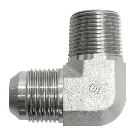 Hydraulic Adapter 1/2 Male Jic X 3/8 Male Pipe, 90 Deg Elbow